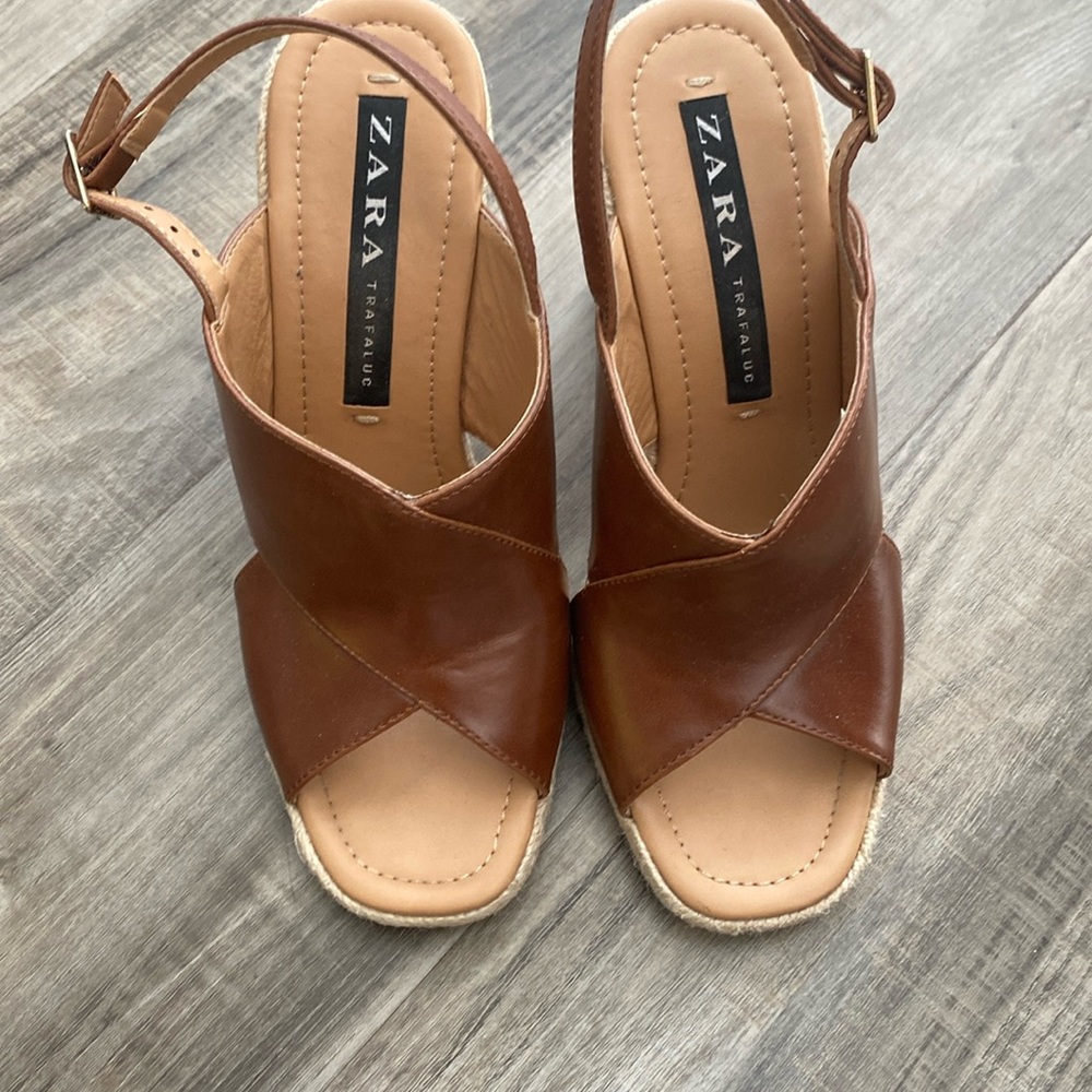 Zara wedge sandals